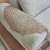 Tapis de sol macramé bohème persan marron tissé à la main