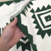 Tapis Kilim Qashqai Persan authentique tissé à la main à Ardabil, géométrique blanc