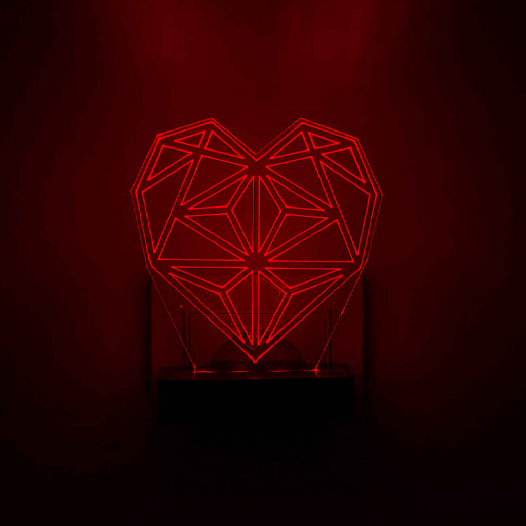 Veilleuse LED murale avec motif de foyer