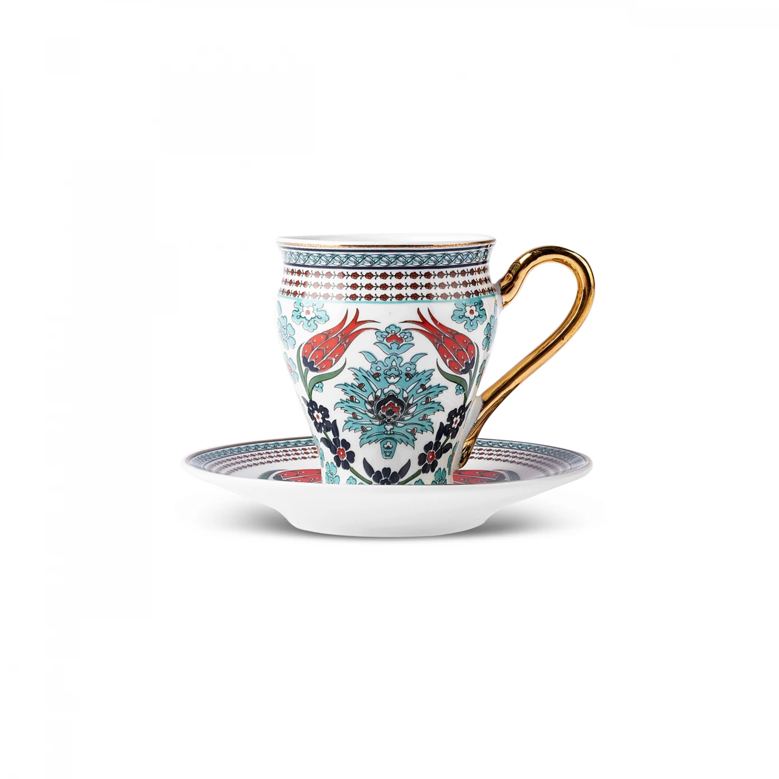 Service à thé artistique en porcelaine chef-d’œuvre – Service de thé de luxe fait main