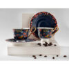 Service à thé artistique en porcelaine bleu marine – Collection classique et intemporelle