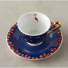 Service à thé artistique en porcelaine bleu marine – Collection classique et intemporelle