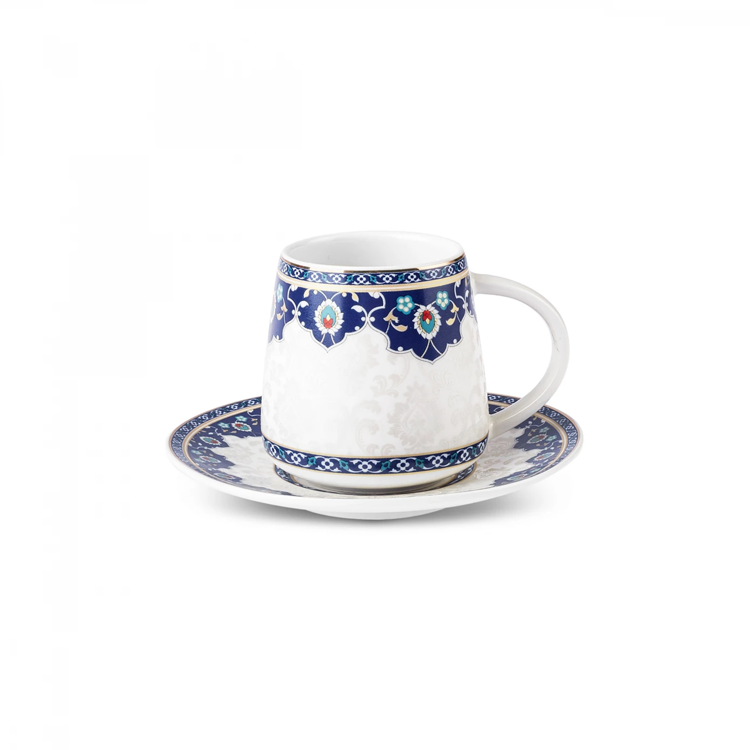 Service à thé artistique en porcelaine avec motif géométrique – Élégance moderne et stylée