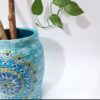 Pot en céramique persane pour Kashk Sab Lanjin – Teghar traditionnel avec motif à pois