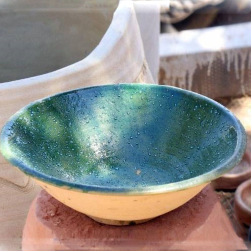 Pot en céramique persane pour Kashk Sab – Teghar traditionnel