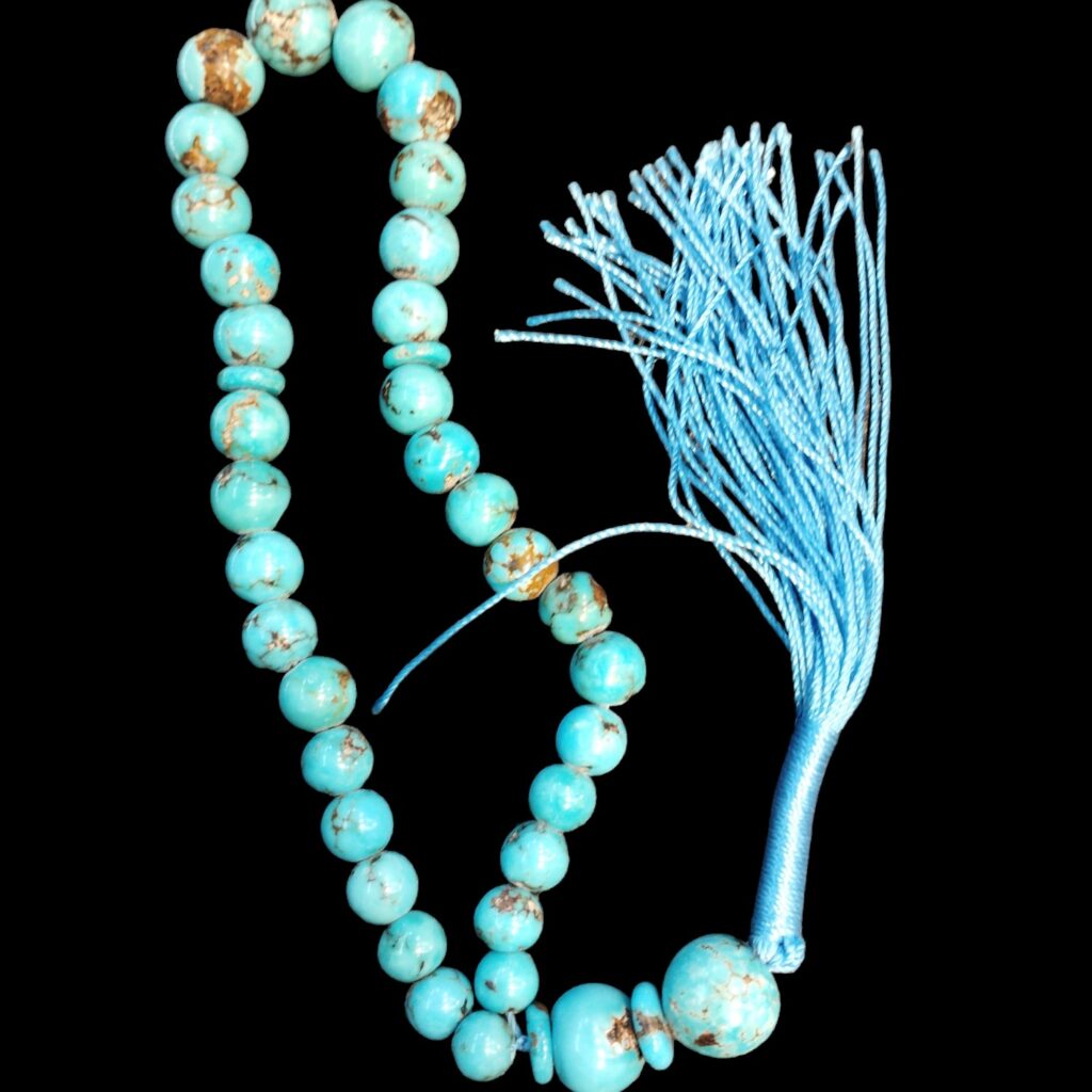 Chapelet turquoise de Neyshabur – 33 perles de prière