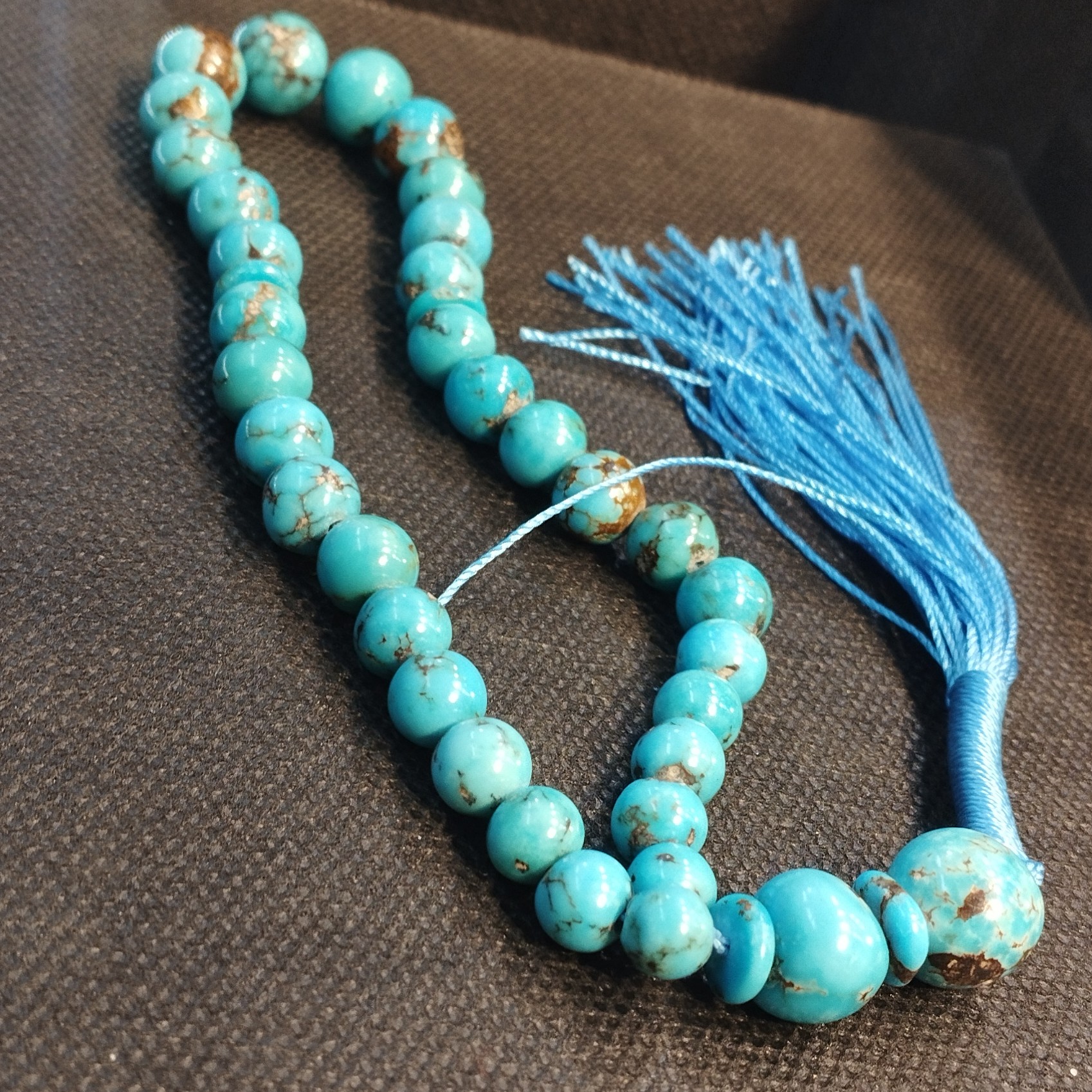 Chapelet turquoise de Neyshabur – 33 perles de prière