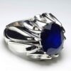 Bague en argent avec rubis persan faite à la main pour hommes Chic & Lux