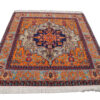Tapis persan en laine noué à la main à Ispahan Herati orange