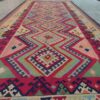 Tapis de Couloir Kilim Persan en Laine Authentique Tissé à la Main à Tabriz Qashqai