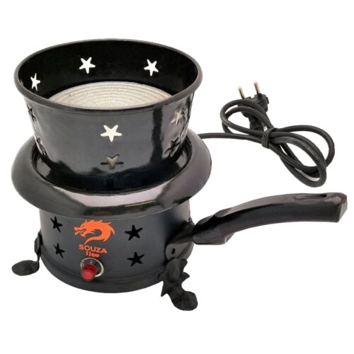 Brûleur à charbon électrique portable – 650W avec témoin lumineux