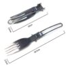 Ensemble de Vaisselle et Couverts Portable pour Camping de 4 Personnes