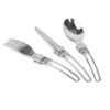 Ensemble de Vaisselle et Couverts Portable pour Camping de 4 Personnes