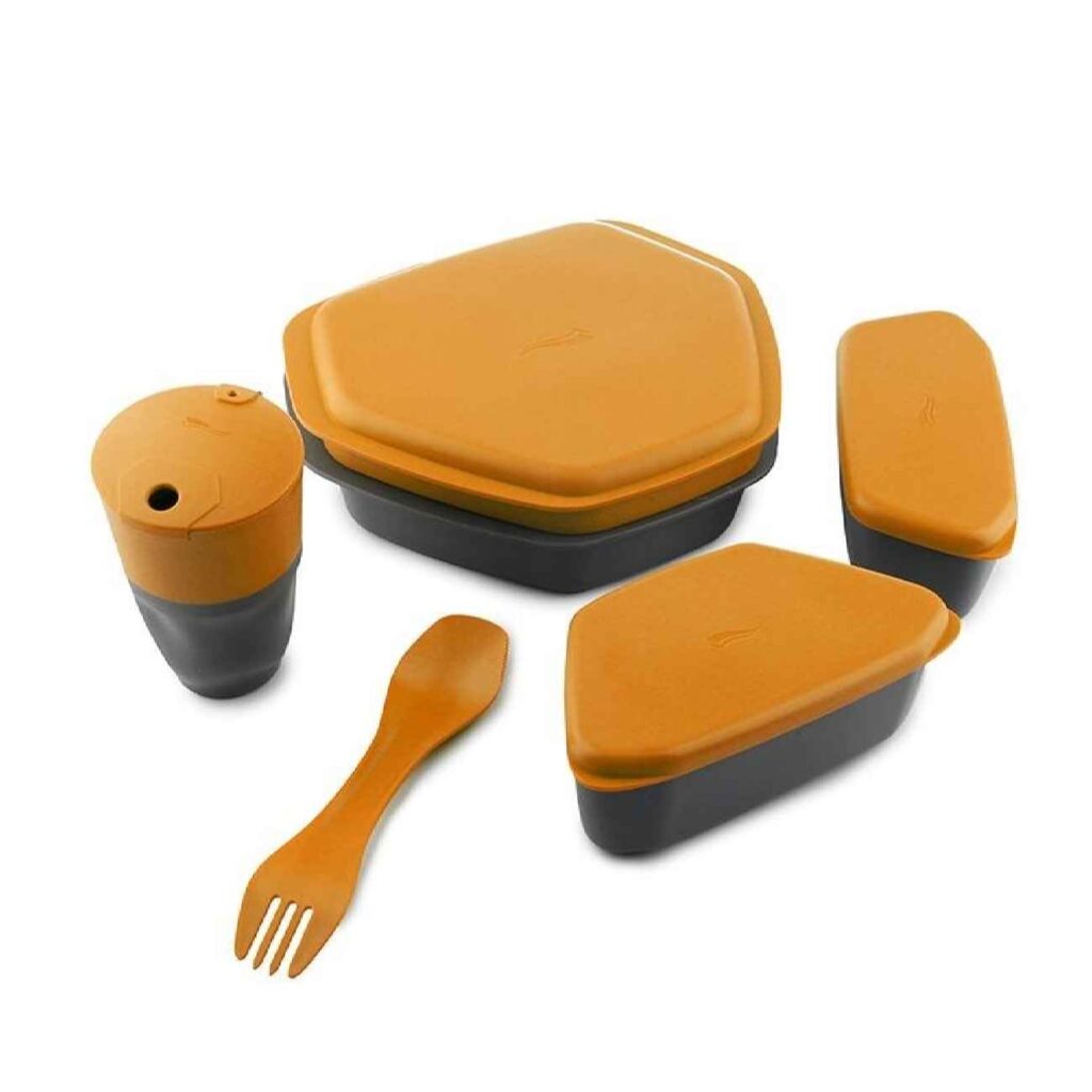 Ensemble de Vaisselle Portable pour Camping de 5 Pièces