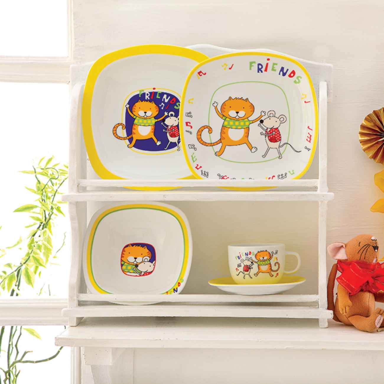 Service de repas iranien en porcelaine par Zariniran 5 pièces pour enfant – Design Amis