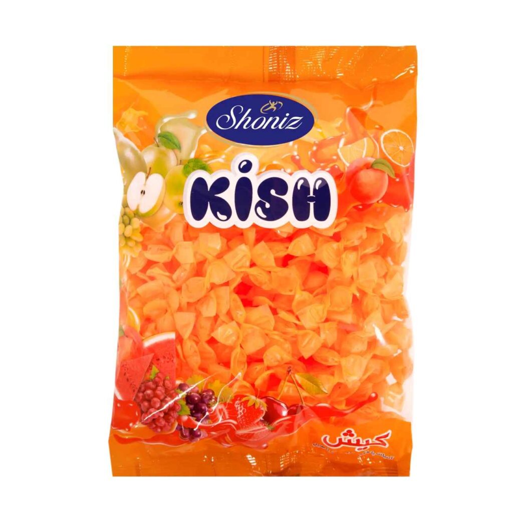 Bonbon dur Shoniz avec centre de gomme et saveur d'orange – 500g