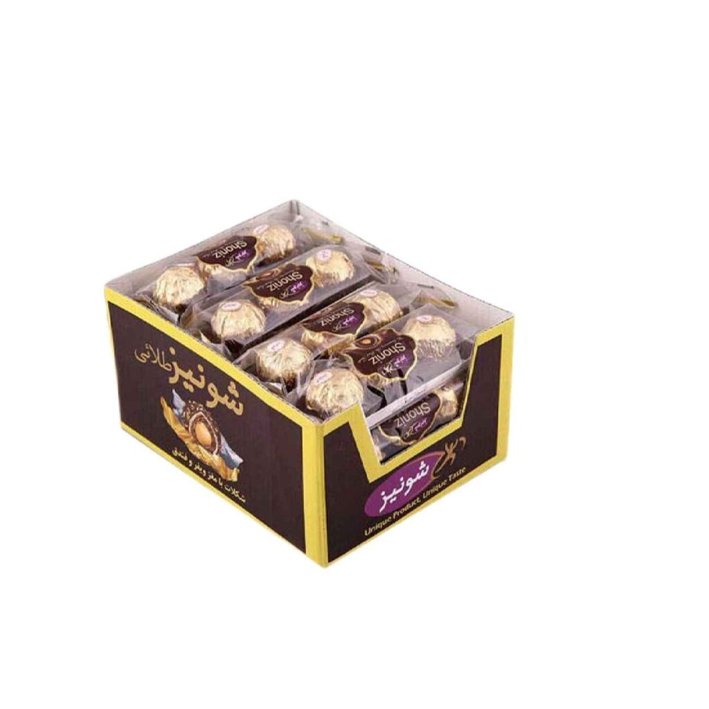 Chocolat Shoniz doré fourré – Pack de 550g (36 pièces)