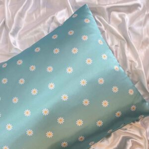 Taie d’oreiller en soie, taille standard avec motif floral