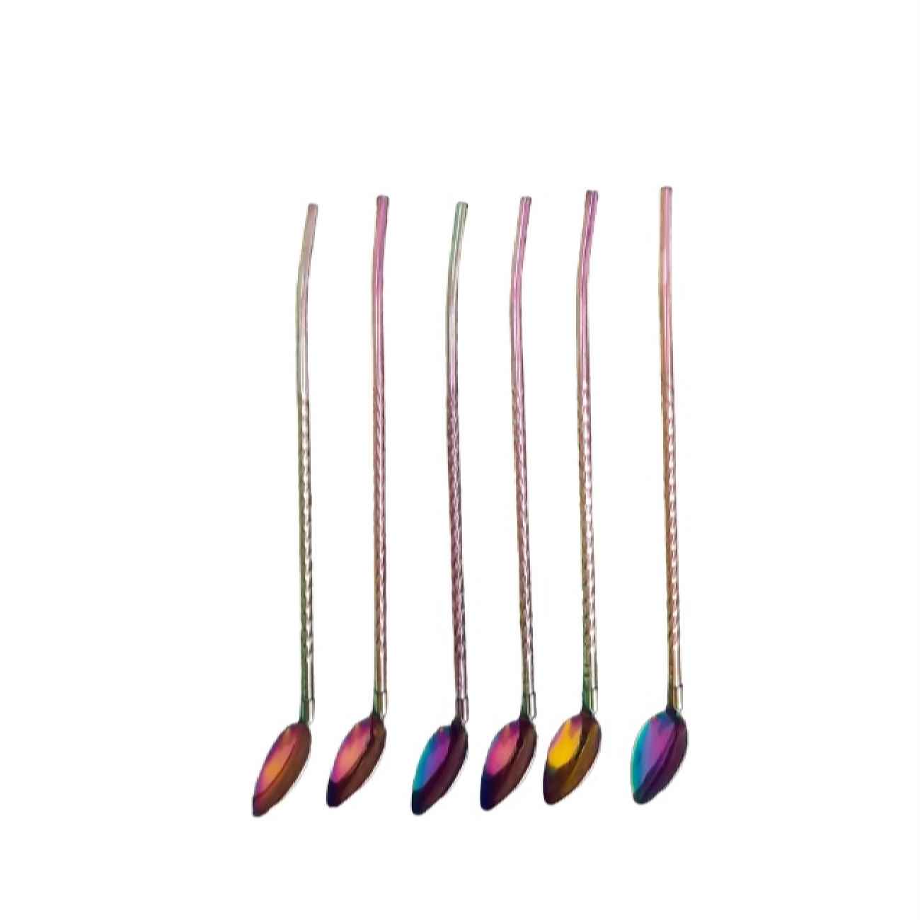 Set de Cuillères à Bar en Acier Inoxydable 6 Pièces Chic & Lux