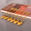 Set de Cuillères à Bar en Acier Inoxydable 6 Pièces avec Support