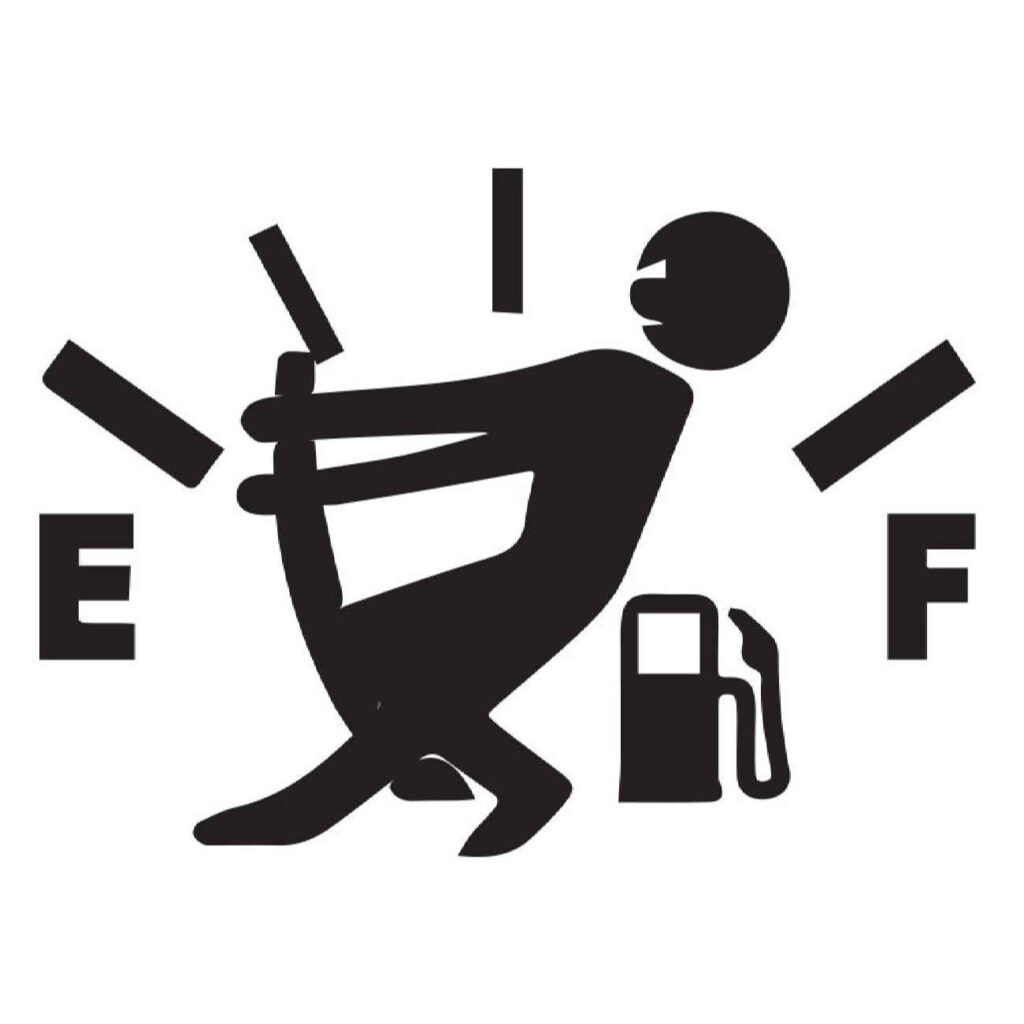 Autocollant Unique Noir - Design Jauge de Carburant