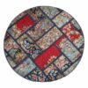 Tapis Persan Vintage Patchwork Noué à la Main Rouge