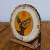 Horloge de Bureau en Bois - Motif Cerf