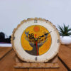 Horloge de Bureau en Bois - Motif Cerf
