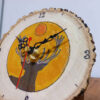 Horloge de Bureau en Bois - Motif Cerf