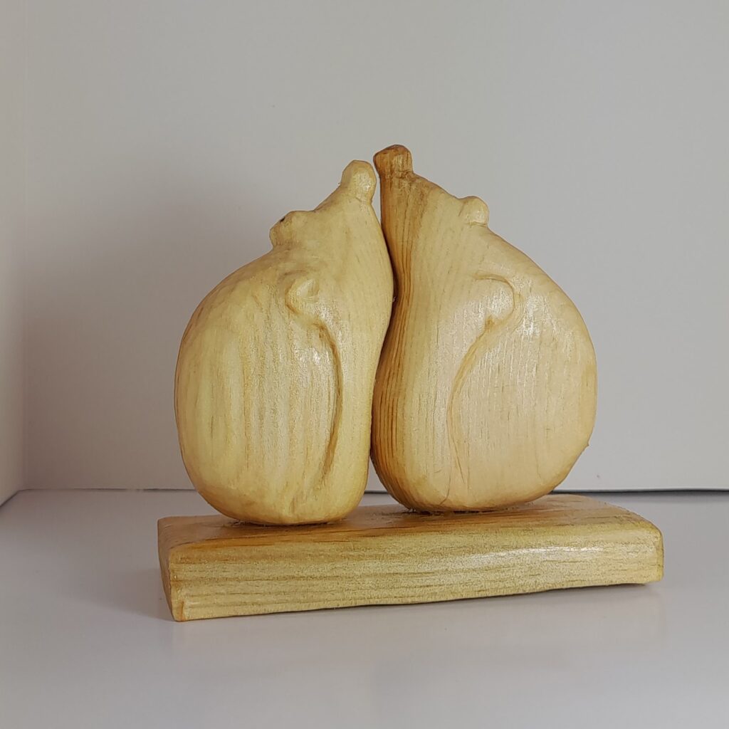 Figurines décoratives de hérissons en bois - Décoration amusante pour la maison