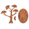 Porte-bijoux en bois et organisateur avec design arbre