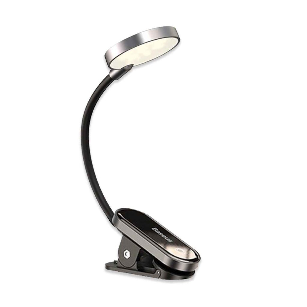 Lampe de bureau en métal réglable – mini-lampe de lecture à pince – compacte et pratique