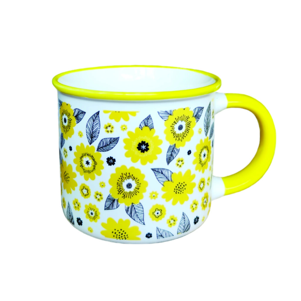 Tasse en céramique artistique - Design inspiré des fleurs