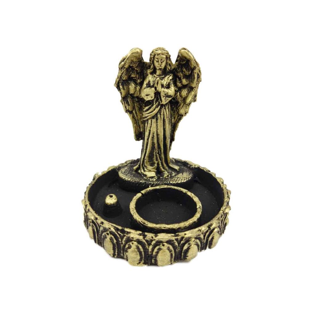 Sculpture d’encens artisanale artistique avec design angélique