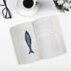 Marque-pages artistiques en bois inspirés du style persan – Motif poisson – Lot de 3