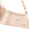 Ensemble soutien-gorge et culotte, modèle en coton d'été - Bralette assortie avec harnais
