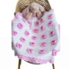 Couverture Bébé au Crochet Fait Main – Confort Parfait avec Motif Décoratif