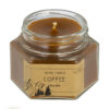 Bougie parfumée en pot avec design café et arôme café
