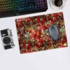 Tapis de souris avec design tapis iranien traditionnel en rouge