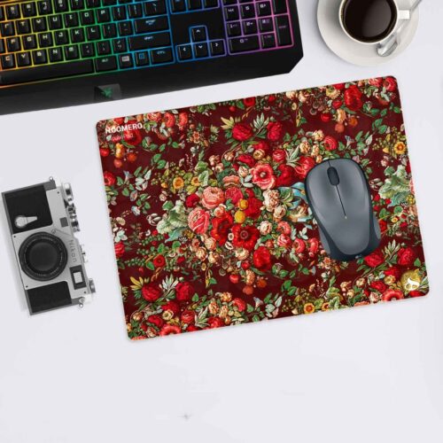 Tapis de souris avec design tapis iranien traditionnel en rouge
