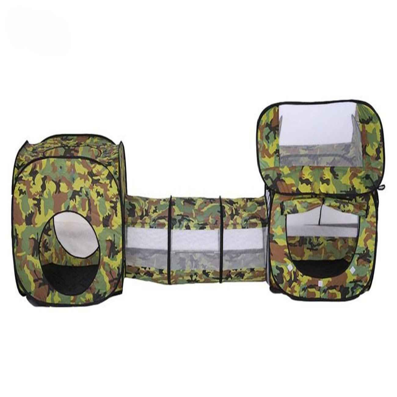 Double tente de jeu pour enfants Modèle Commando en vert