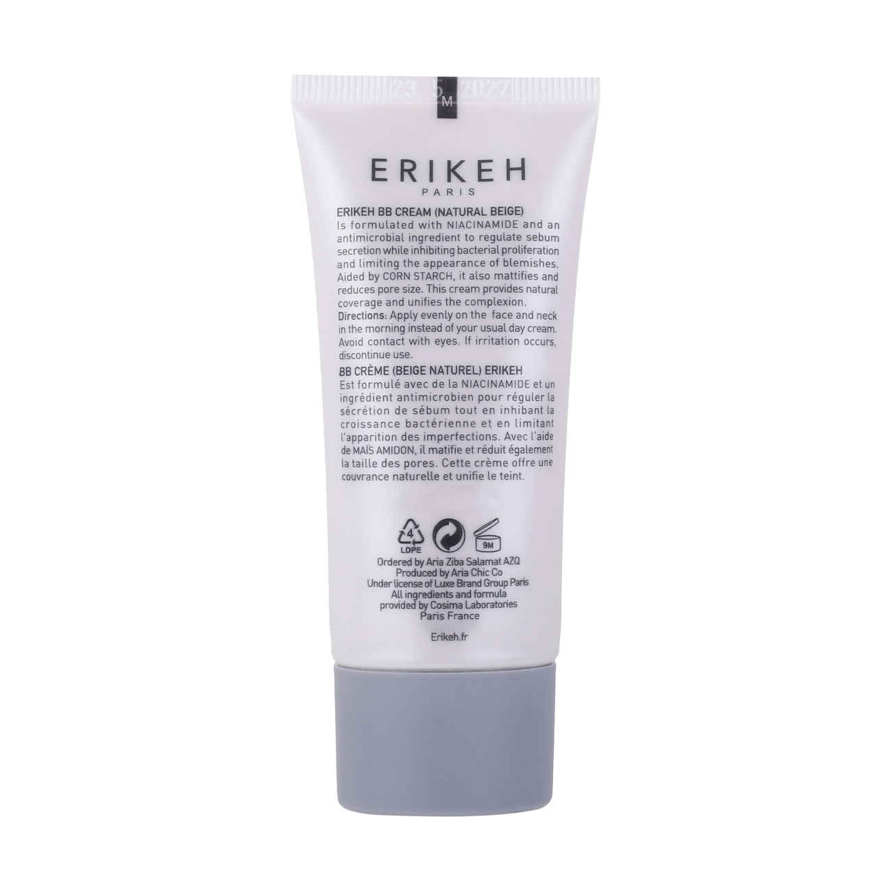 Crème BB Erikeh, meilleure crème BB pour peau mature – Beige naturel 30 ml