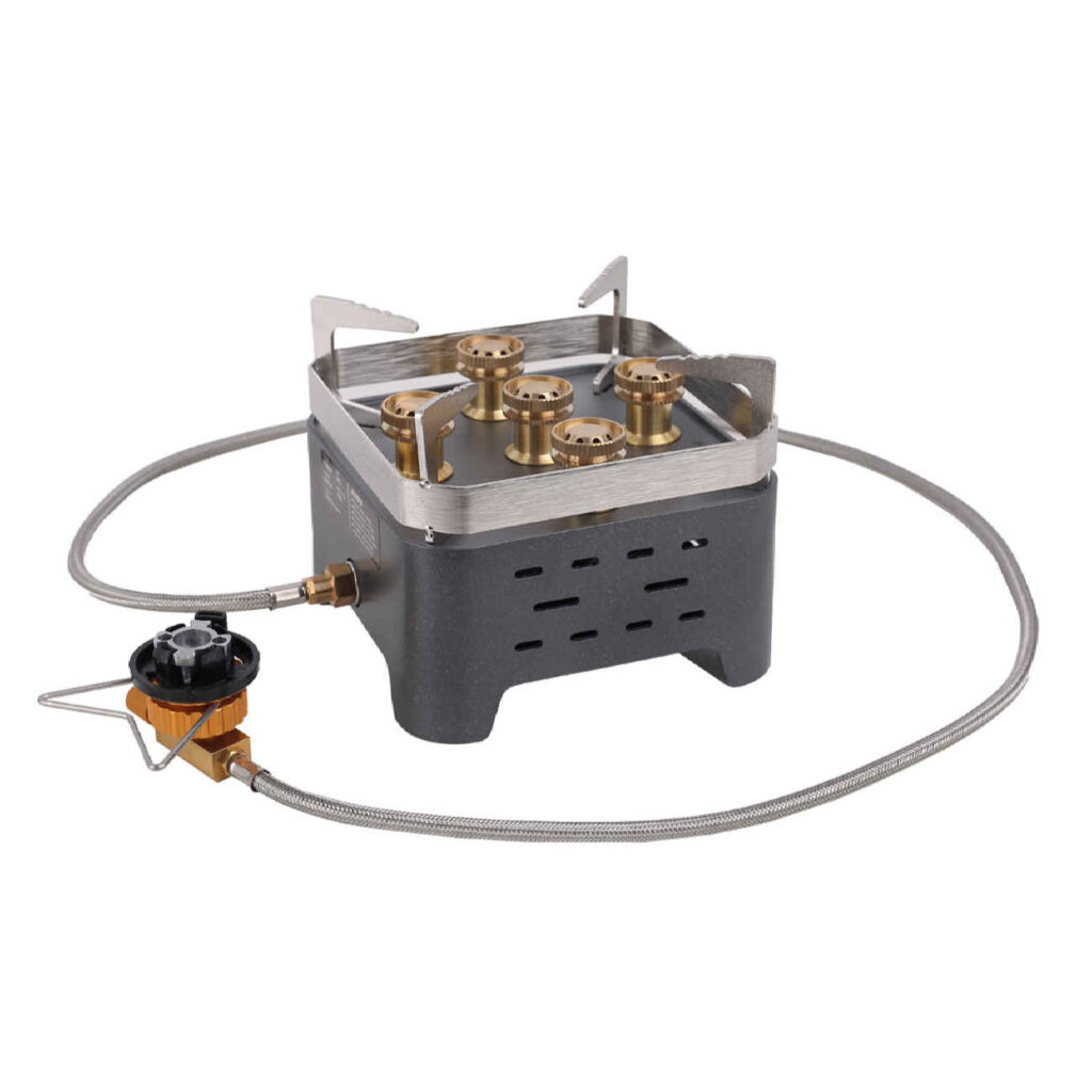 Réchaud à Propane Camping - Portable et Léger avec 5 Brûleurs