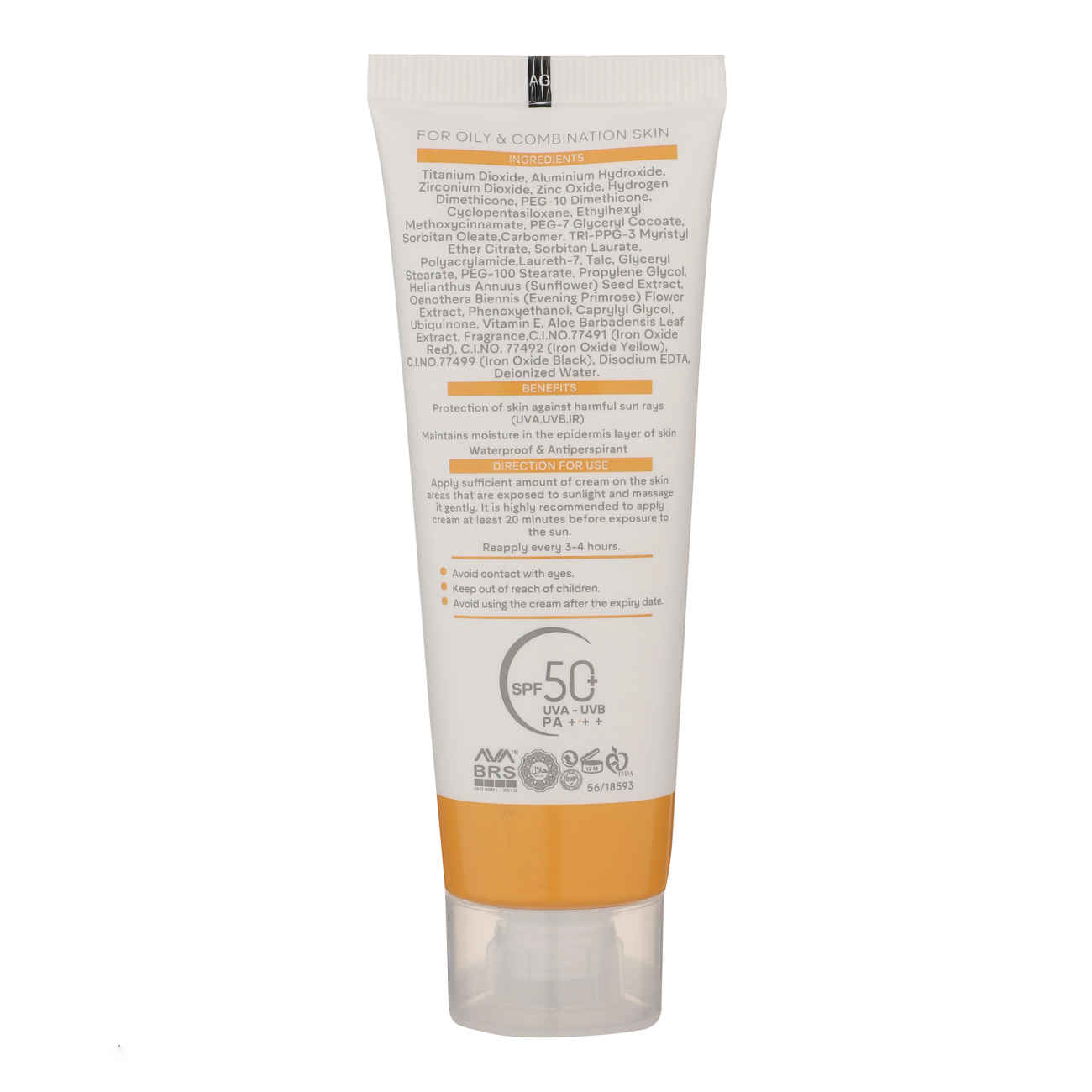 Crème Solaire Teintée – Geno Biotic SPF50 Couleur Beige Clair – Convient aux Peaux Grasses et Mixtes (Lot de 2)