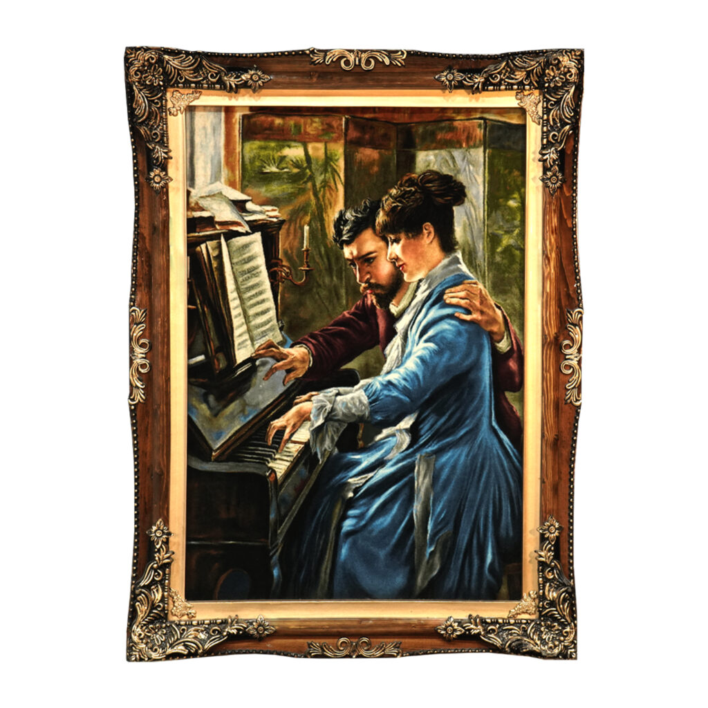 Tapis persan figuratif noué à la main de Sardrud représentant Attributiert par Rudolf Eichstaedt