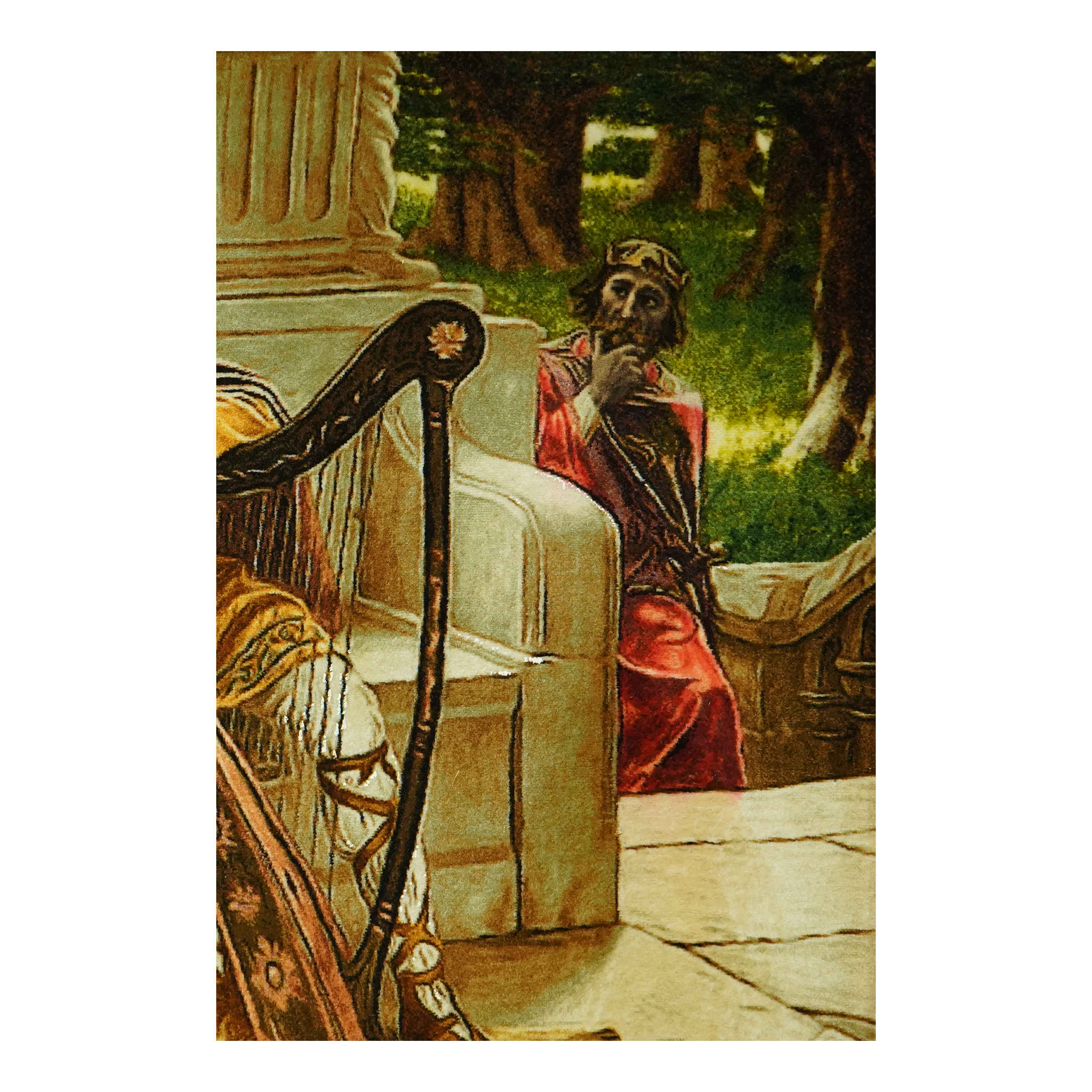 Tapis persan figuratif noué à la main de Sardrud représentant Tristan et Iseut par Edmund Blair Leighton