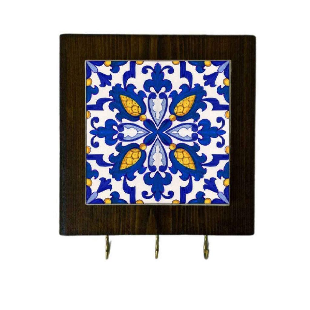 Porte-clés mural en bois persan fait main - Décor pour organiser vos clés