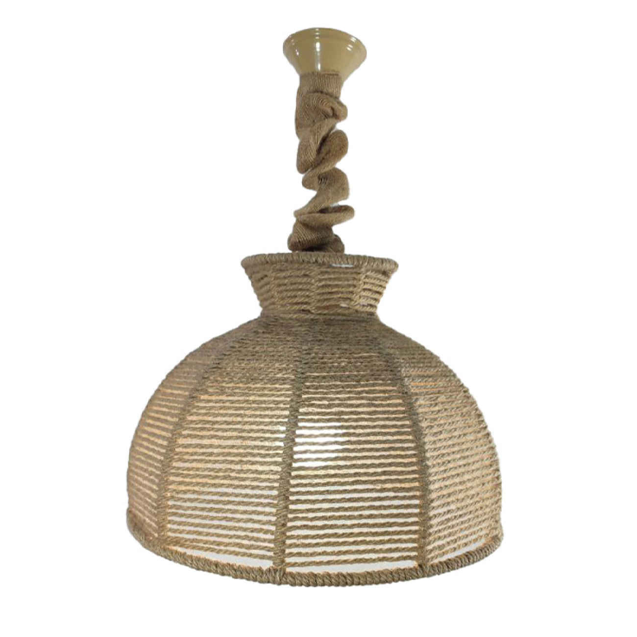 Suspension en chanvre fabriquée à la main – Lustre pour décoration intérieure naturelle