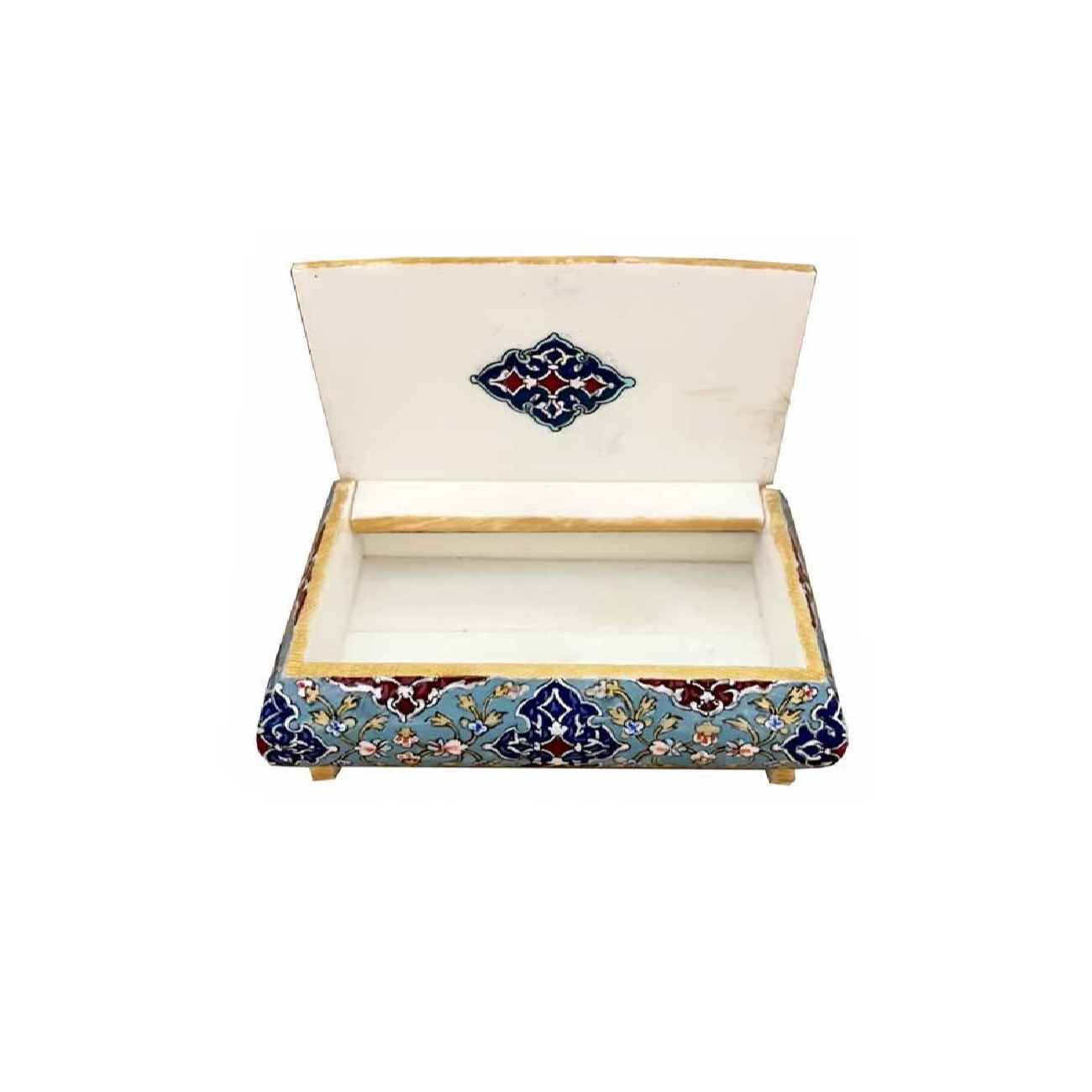 Boîte à bijoux en os artisanale avec motif Fleur & Oiseau – Organisateur parfait pour bijoux