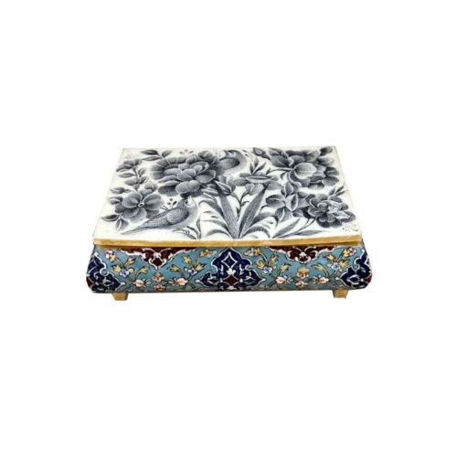 Boîte à bijoux en os artisanale avec motif Fleur & Oiseau – Organisateur parfait pour bijoux